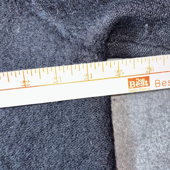 Karen Scott Sz 2X 100% Wool Zip Up Cardigan Black Sweater - Picture 4 of 6